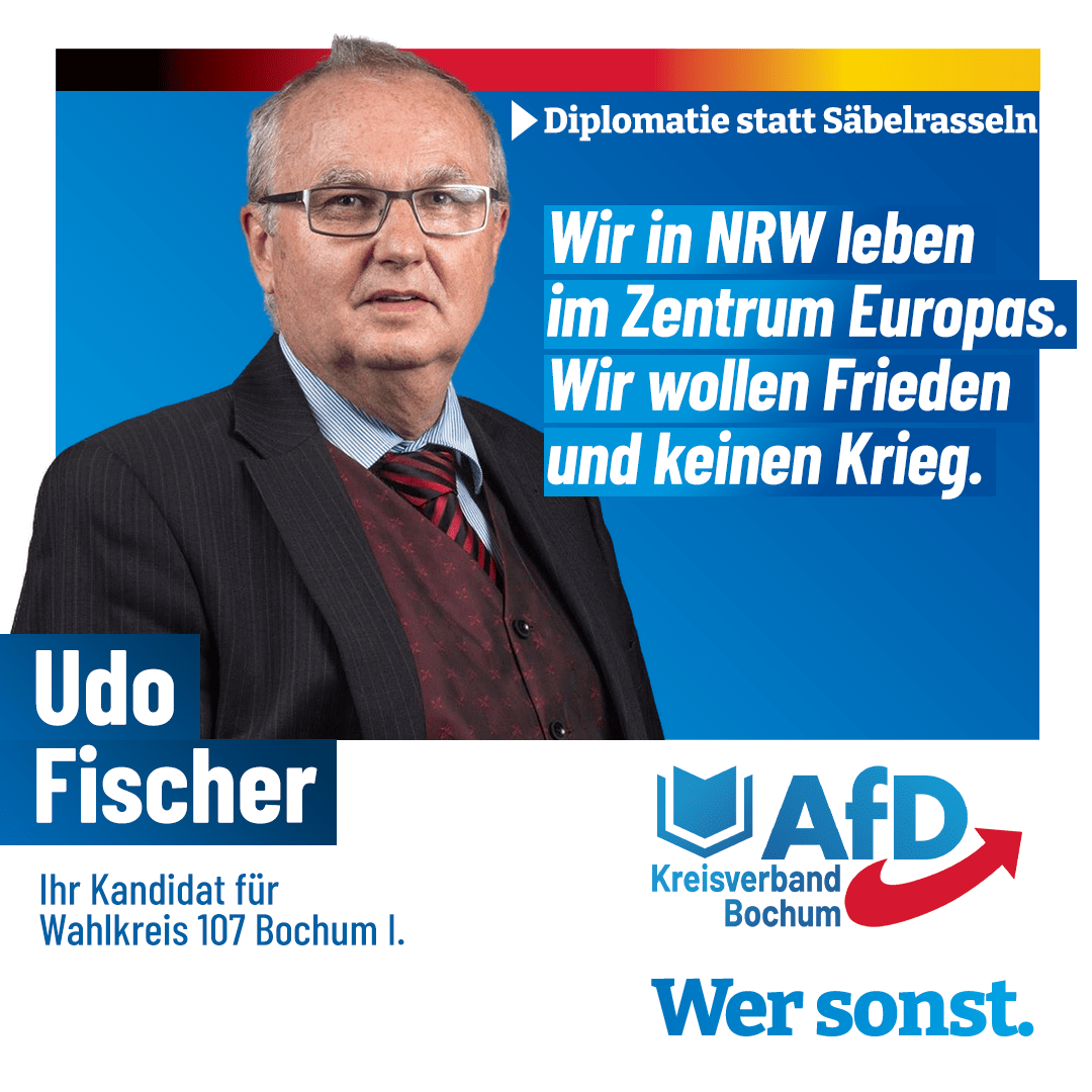 You are currently viewing Udo Fischer: Frieden für Europa