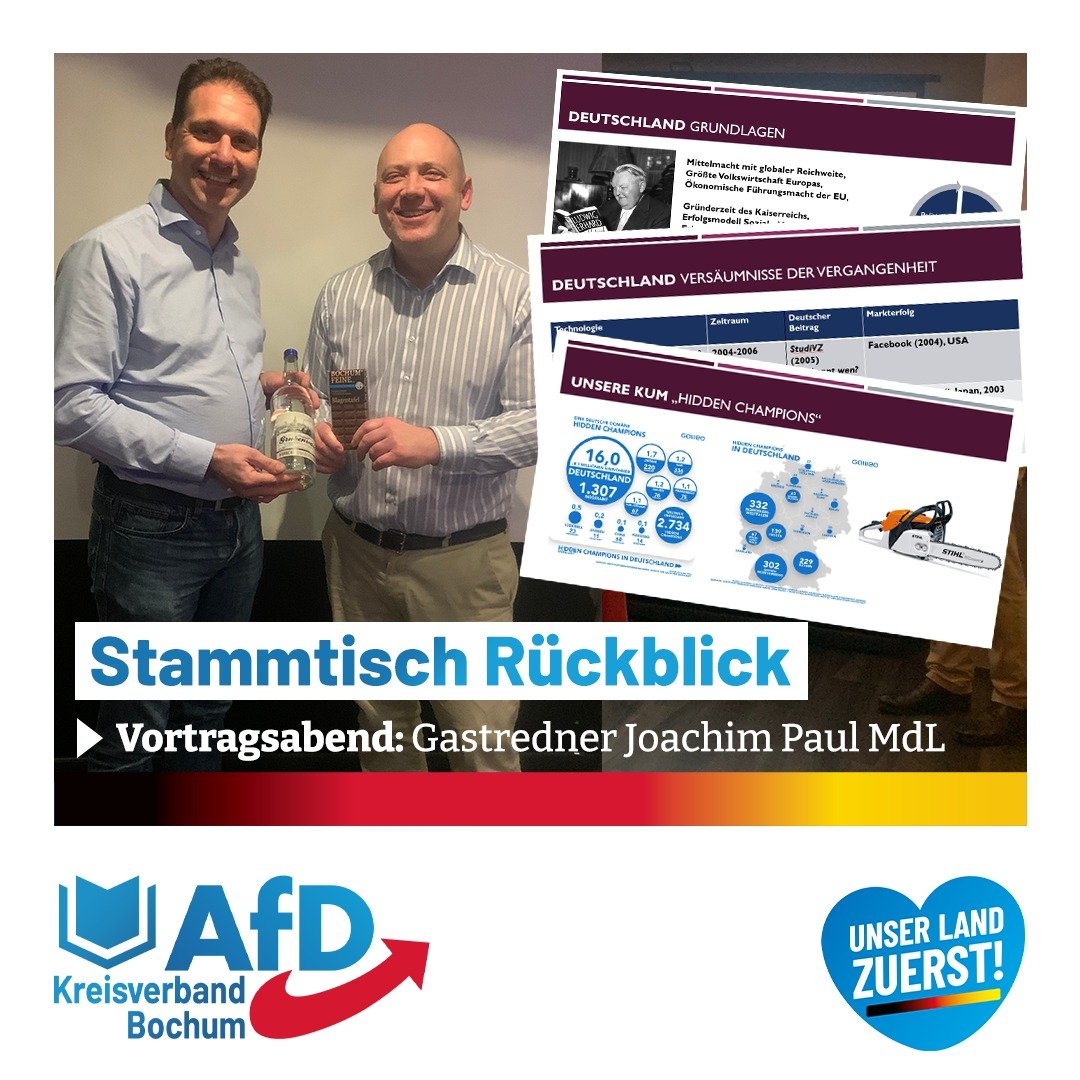 Read more about the article Rückblick Stammtisch m. Joachim Paul MdL