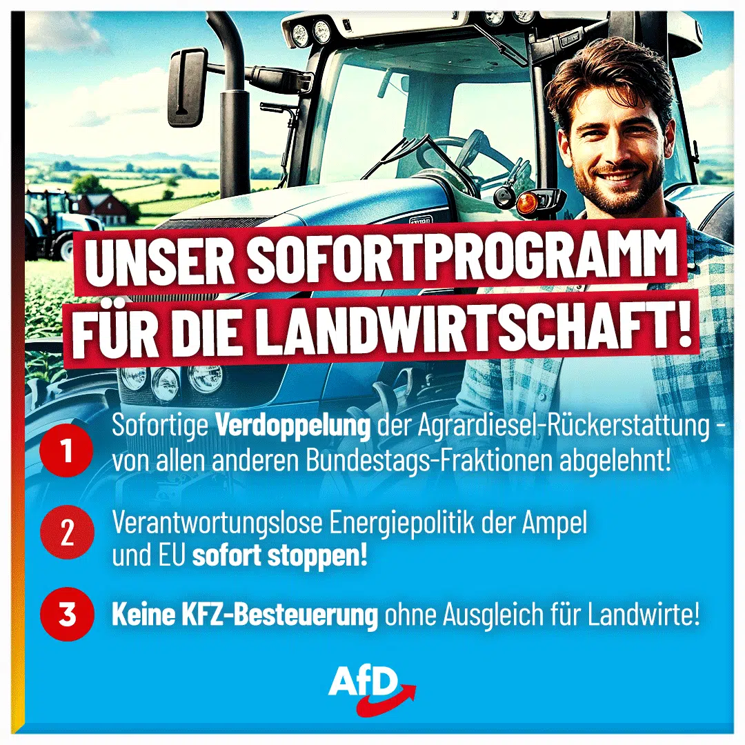 Read more about the article AfD Sofortprogramm Landwirtschaft
