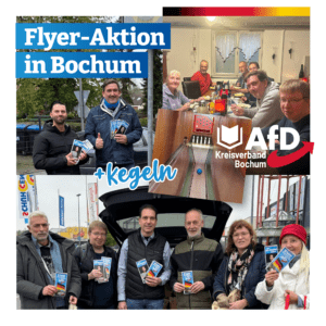 Mehr über den Artikel erfahren Flyer-Aktion und Kegeln mit der AfD