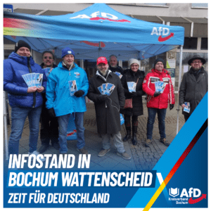 Mehr über den Artikel erfahren Infostand in BO-Wattenscheid – Zeit für Deutschland!