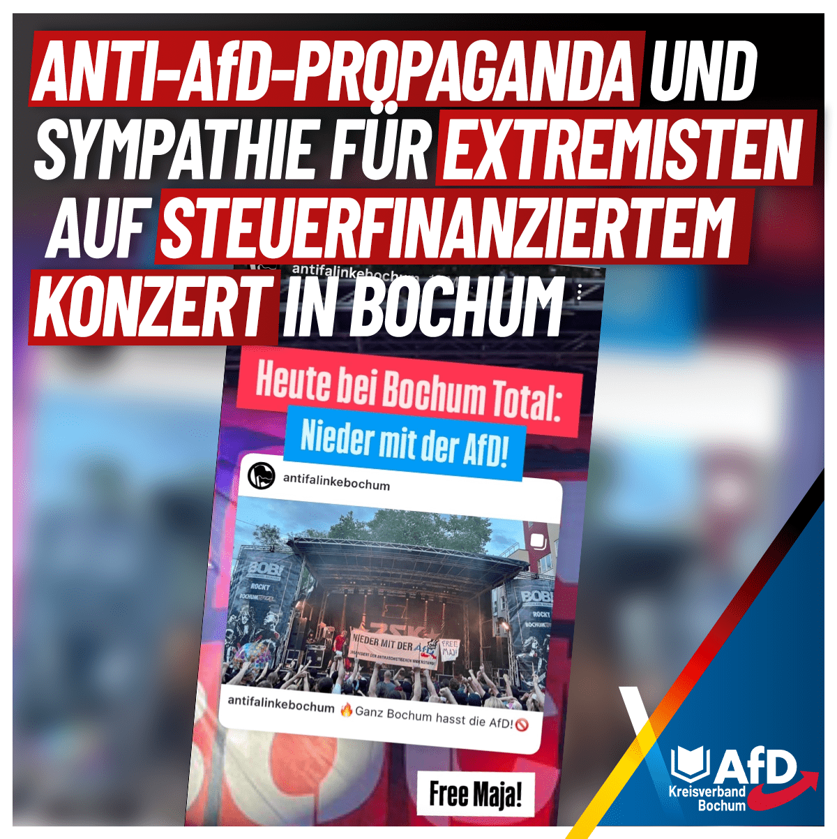 Mehr über den Artikel erfahren Bochum Total Festival: Anti-AfD und Pro-Gewalt-Extremisten?