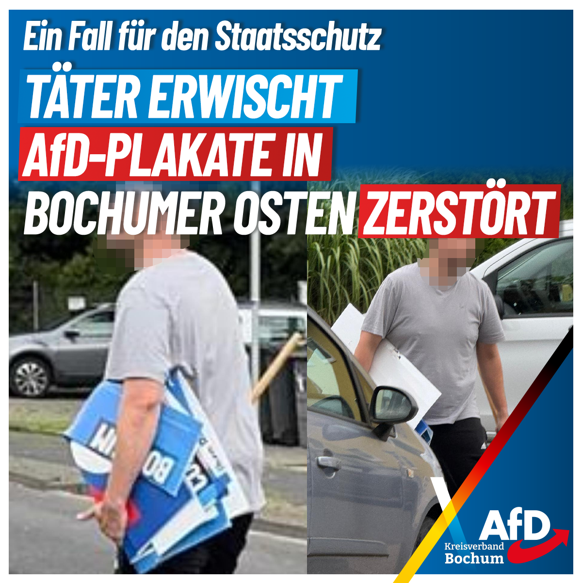 Mehr über den Artikel erfahren AfD-Plakatezerstörung: SPDler erwischt?