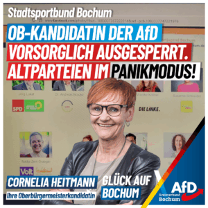 Mehr über den Artikel erfahren AfD-Kandidatin vom Bochumer Sportbund ausgesperrt!