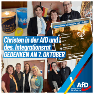 Mehr über den Artikel erfahren Gedenken an 7. Oktober in Bochum