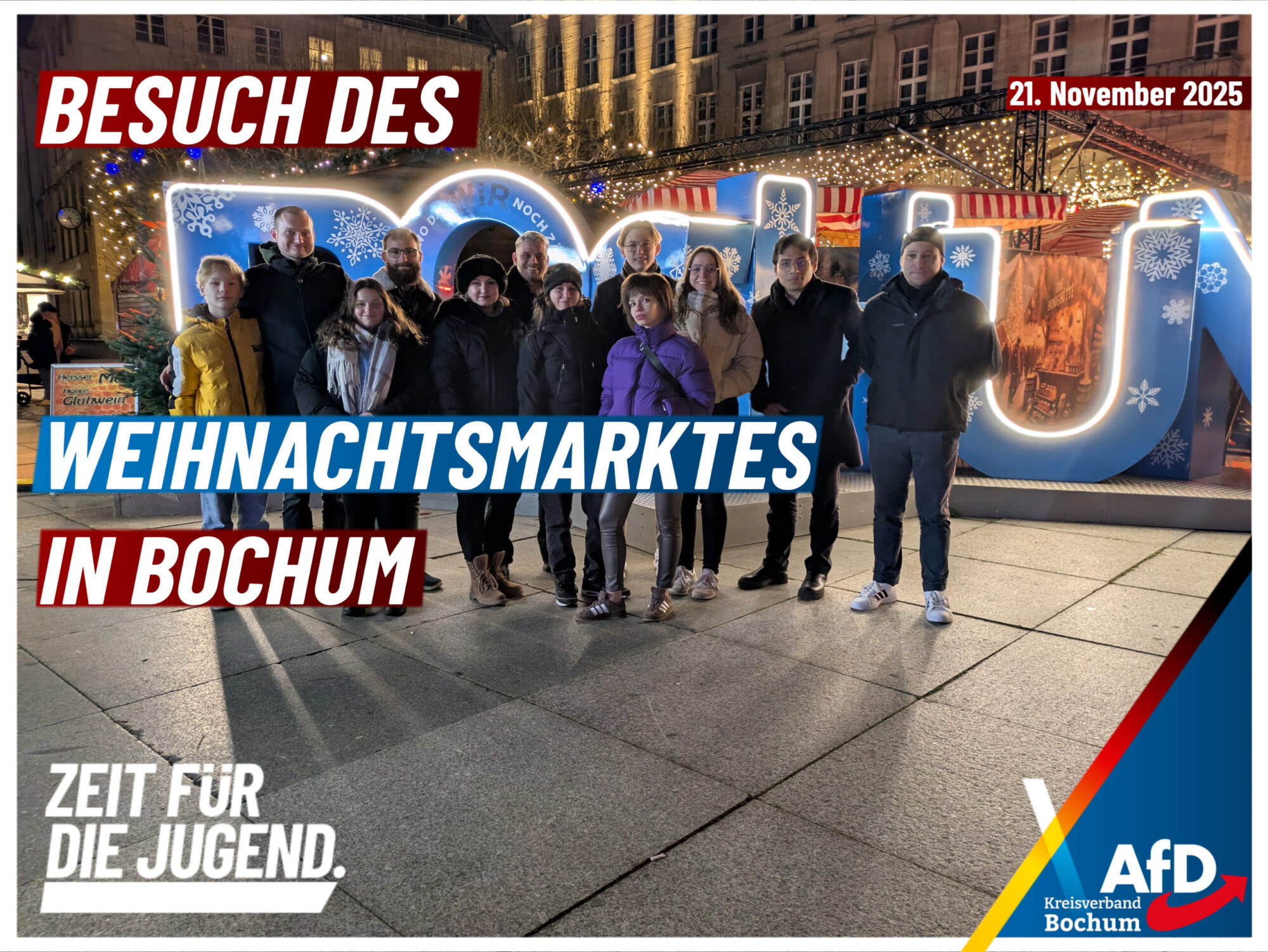 Du betrachtest gerade Weihnachtsmarktbesuch AfD Jugend Bochum