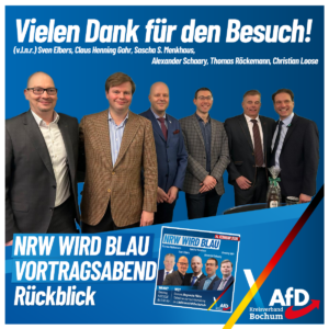 Mehr über den Artikel erfahren NRW wird blau – Vortragsabend-Rückblick